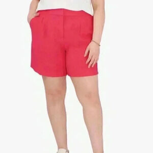 Vince Camuto Hot Pink Linen Blend Short NWT Size 22W